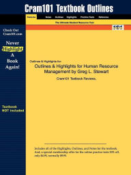 9781428825611 - Cram101 Textbook Reviews: Outlines & Highlights For Human Resource Management By Greg L. Stewart, Isbn - كتاب