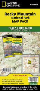 National Geographic Trails Illustrated Rocky Mountain National Park Colorado Map Pack