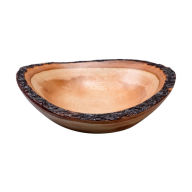 Villacera Handmade 6" Oval Mango Wood Decorative Bowl Decorative Hand Carved Serving Dish Eco-Friendly and Sustainable Wood