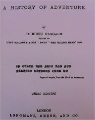 SHE: A History of Adventure Henry Rider Haggard Author