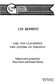 Carl von Clausewitz: Two Letters on Strategy - Carl von Clausewitz