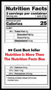 99 Cent best seller Nutrition Is More Than The Nutrition Facts Box (nutriphenomics,nutritial,nutrition,nutrition assessment,nutrition disorders,nutrition policy,nutrition processes,nutrition surveys,nutrition therapy,nutritional)