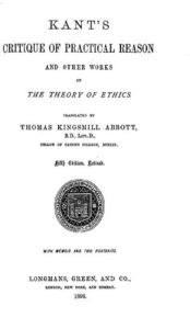 The Critique of Practical Reason Immanuel Kant Author