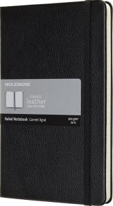 Moleskine Limited Collection Notebook Leather Large Ruled Black