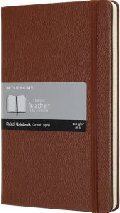 Moleskine Limited Collection Notebook Leather Large Ruled Sienna Brown