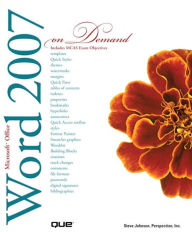 Microsoft Office Word 2007 On Demand - Perspection Inc.