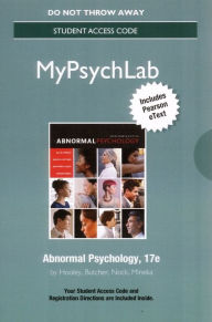 NEW MyPsychLab with Pearson eText -- Standalone Access Card -- for Abnormal Psychology Jill Hooley Author