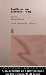 Equilibrium and Economic Theory - Giovanni Alfredo Caravale
