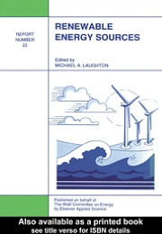 Renewable Energy Sources: Watt Committee: report number 22 - M.A. Laughton