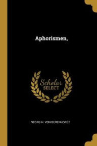 Aphorismen by Georg H. Von Berenhorst Paperback | Indigo Chapters