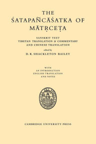 The Satapancasatka of Matrceta D. R. Shackleton Bailey Author