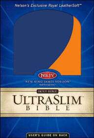 NKJV Ultraslim Bible: Blue and Orange - Thomas Nelson
