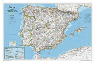 National Geographic: Spain and Portugal Classic Wall Map - Laminated (33 X 22 Inches) National Geographic Maps Author
