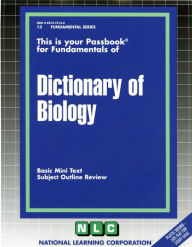 Dictionary of Biology National Learning Corporation Author