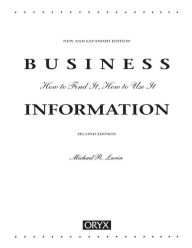 Business Information, 2nd Edition Michael R. Lavin Author