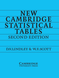 New Cambridge Statistical Tables D. V. Lindley Author