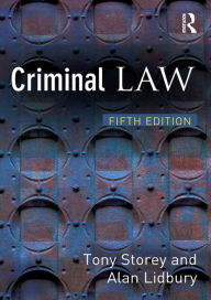 Criminal Law Tony Storey Author