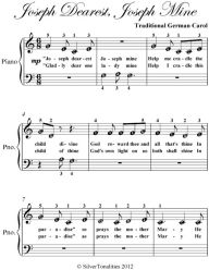 Joseph Dearest Joseph Mine Beginner Piano Sheet Music - Traditional German Carol