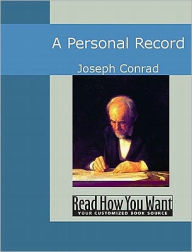 Personal Record Joseph Conrad Author