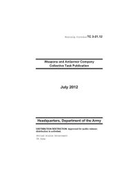 Training Circular TC 3-21.12 Weapons and AntiArmor Company Collective Task Publication July 2012 United States Government US Army Author