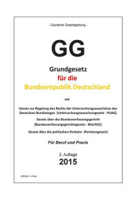 GG: Grundgesetz f r die Bundesrepublik Deutschland - groelsv Verlag