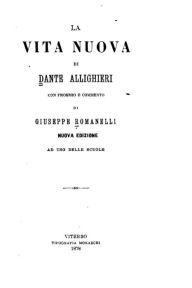 La vita nuova Dante Alighieri Author