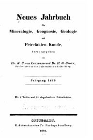 Neues Jahrbuch für Mineralogie, Geologie and Paläontologie K. C. von Leonhard Author