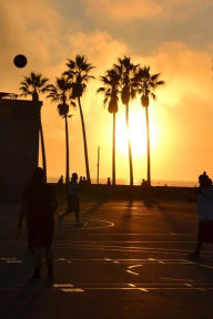 Sunset on a California Court, For the Love of Basketball: Blank 150 page lined journal for your thoughts, ideas, and inspiration - Unique Journal