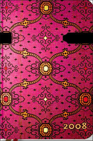 2008 French Ornate Fuchsia Mini Dayplanner Day at a Time - The Paperblanks Book Company