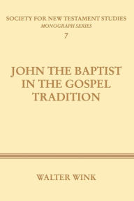 John The Baptist in the Gospel Tradition Walter Wink Author