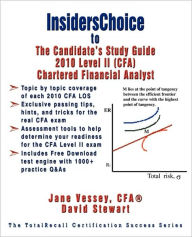 Insiderschoice To Cfa 2010 Level Ii Certification - Cfa  Jane Vessey
