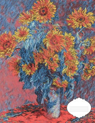 Vintage Van Gogh Red Sunflower Composition Book Joyful Collage Author