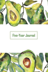 Five-Year Journal: Watercolor Avocados Desk Set - Andante Press