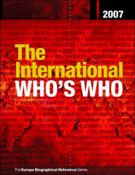 The International Who's Who 2007 Europa Publications Author