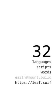 32 Languages, 32 Words: 32 Scripts Mount Build Author