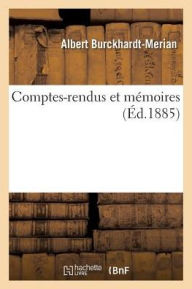 Comptes-Rendus Et Memoires