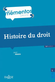 Histoire du droit. Introduction historique au droit et Histoire des institutions publiques - Jean Hilaire