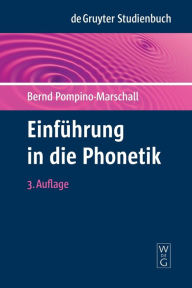 Einführung in die Phonetik Bernd Pompino-Marschall Author