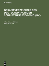 Gesamtverzeichnis des deutschsprachigen Schrifttums 1700?1910 (GV) / Cf - Cn