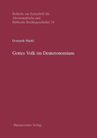 Gottes Volk im Deuteronomium Dominik Markl Author