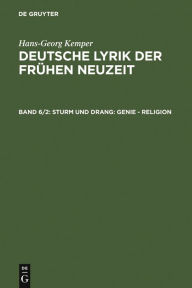 Sturm und Drang: Genie - Religion Hans-Georg Kemper Author