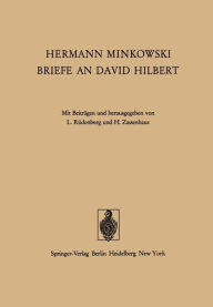 Hermann Minkowski Briefe an David Hilbert H. Minkowski Author