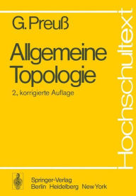 Allgemeine Topologie G. Preuss Author
