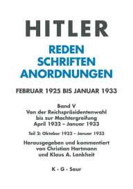 Oktober 1932 - Januar 1933 Klaus A. Lankheit Editor