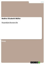 Staatskirchenrecht Nadine Elisabeth MÃ¼ller Author