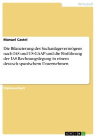 Die Bilanzierung des Sachanlagevermögens nach IAS und US-GAAP und die Einführung der IAS-Rechnungslegung in einem deutsch-spanischem Unternehmen - Manuel Castel