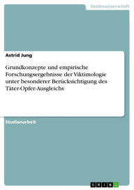 Grundkonzepte und empirische Forschungsergebnisse der Viktimologie unter besonderer Berücksichtigung des Täter-Opfer-Ausgleichs Astrid Jung Author