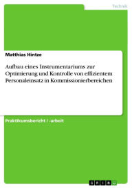 Aufbau eines Instrumentariums zur Optimierung und Kontrolle von effizientem Personaleinsatz in Kommissionierbereichen Matthias Hintze Author