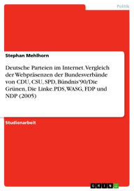 Deutsche Parteien im Internet. Vergleich der Webpräsenzen der Bundesverbände von CDU, CSU, SPD, Bündnis'90/Die Grünen, Die Linke.PDS, WASG, FDP un