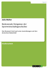 Bedeutende Ereignisse der Sportwirtschaftsgeschichte: Das Bosman-Urteil und seine Auswirkungen auf den deutschen Basketball Julia Walter Author